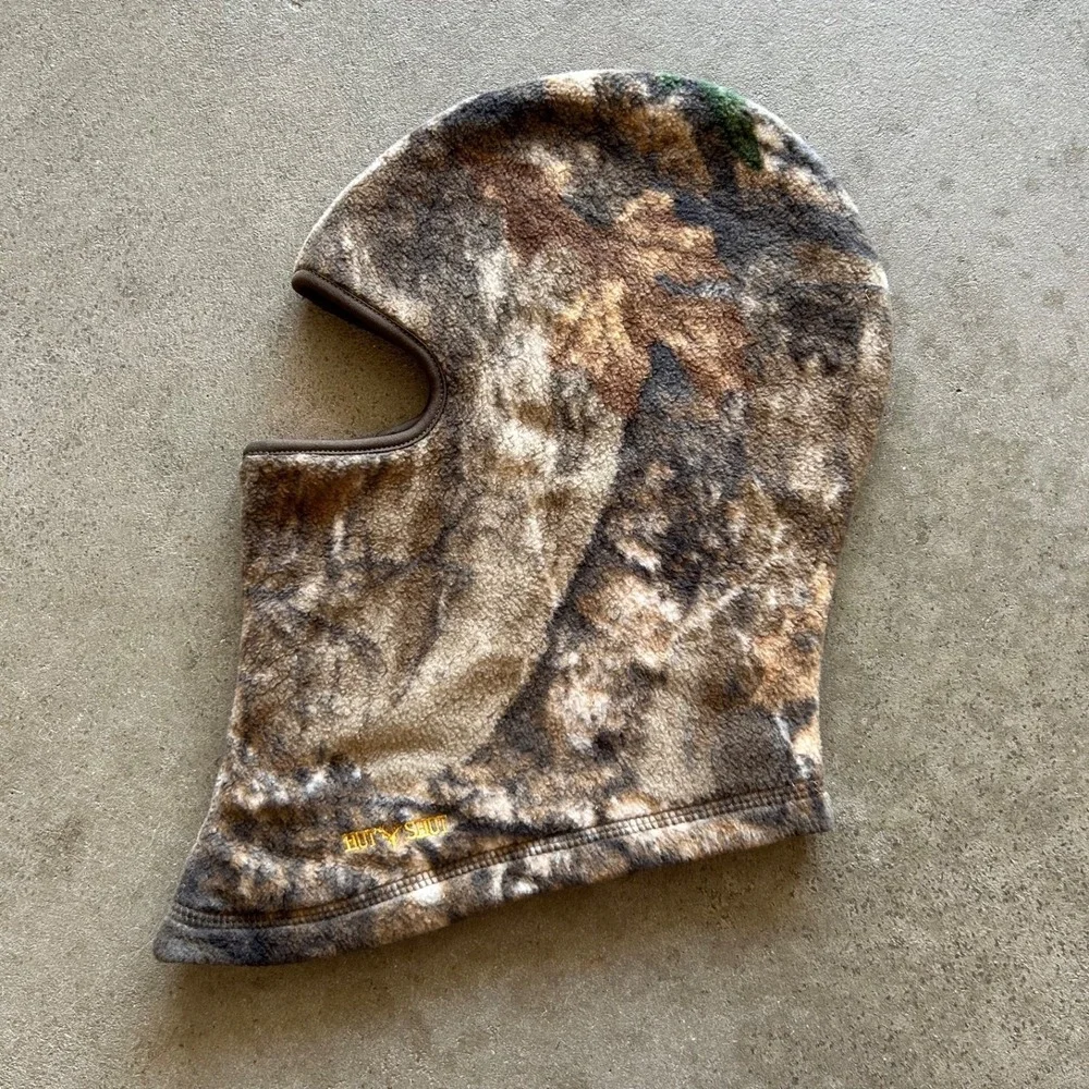 Vintage Hot Shot Camo Realtree Full Face Cover Ski Mask Balaclava One Size Brown